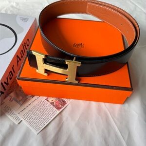 Hermes Reversible Leather Belt